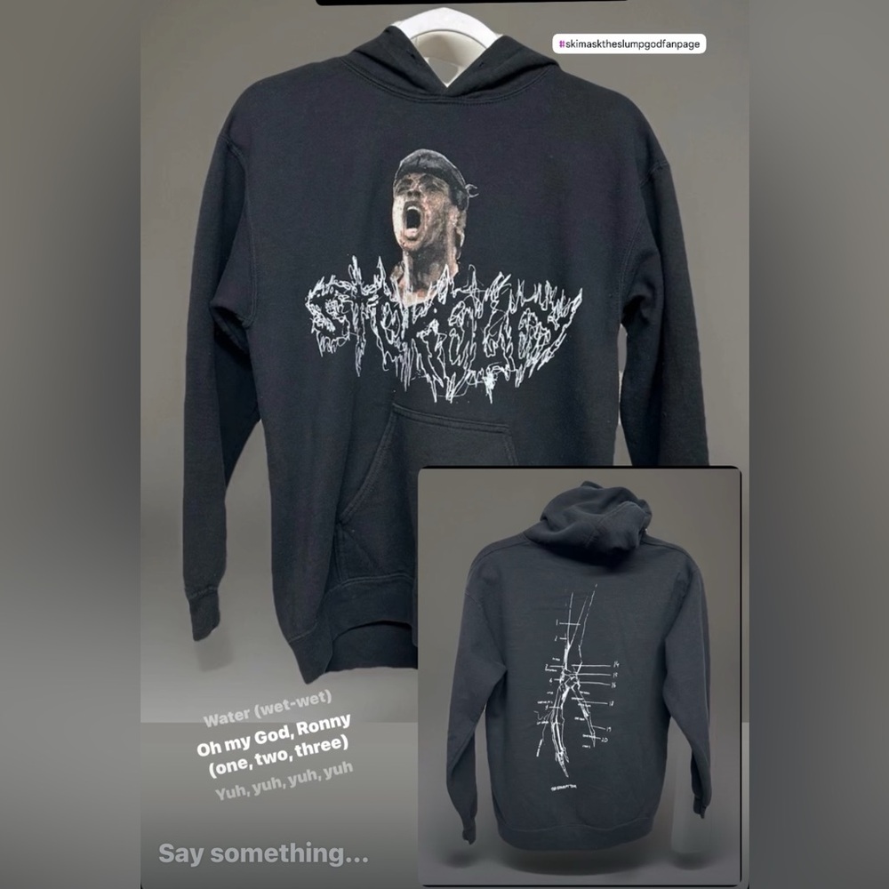 Ski Mask the Slump God Stokeley 2018 tour hoodie S